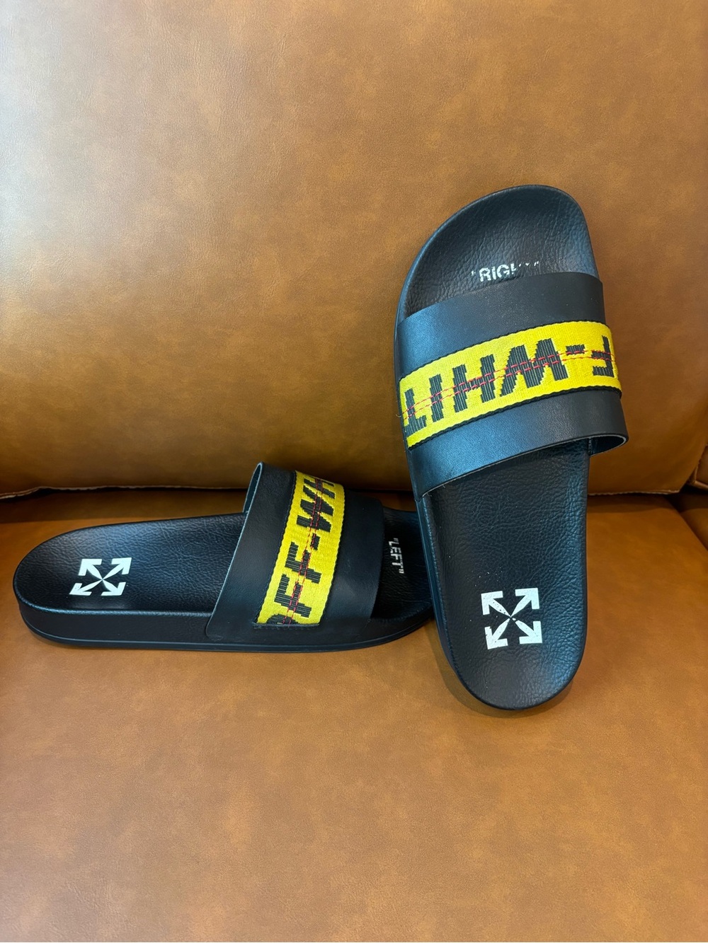 Gently used  Off-White Men's Industrial Slider Slides